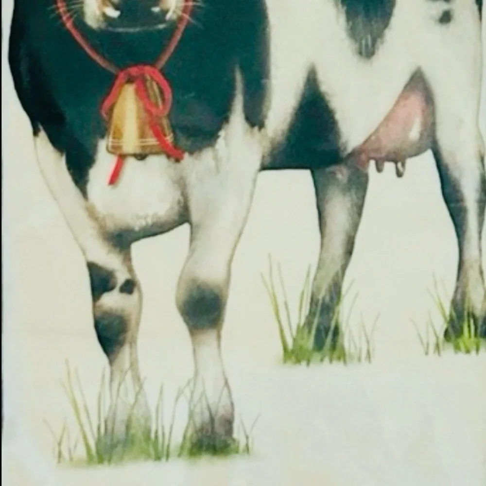 🐄 Farmhouse Holstein Cow Artisan Flour Sack Towel 100% Egyptian Cotton NWT